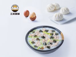 「三米经典套餐」皮蛋瘦肉粥+香